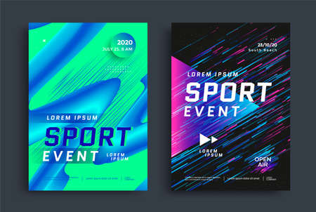 Sport event poster layout design template vectorのイラスト素材
