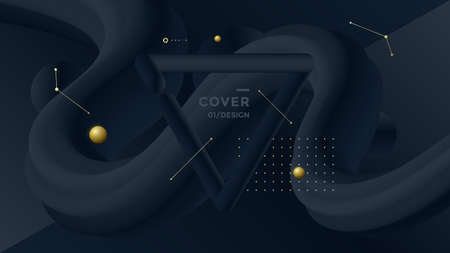 Poster design with fluid 3D shapes in Neumorphism