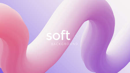 Colorful 3d flow shape. Fluid wave modern flyer.