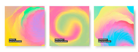 Abstract wavy background in pastel colorsのイラスト素材