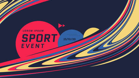 Modern Sport poster design with dynamic gradientsのイラスト素材