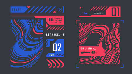 Simple Futuristic user interface elements.のイラスト素材