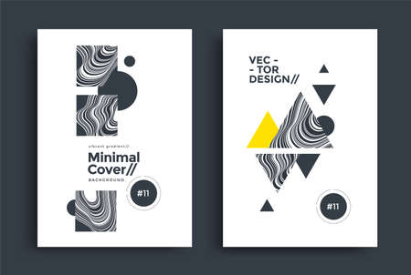 Black and white Geometric abstract poster designのイラスト素材