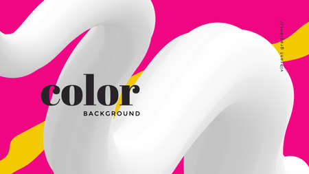 White fluid wave background. Color flow shapeのイラスト素材