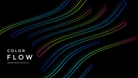 Abstract background with neon color linesのイラスト素材