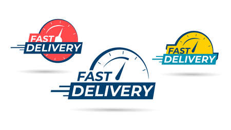 Fast delivery icon or sign with chronometerのイラスト素材