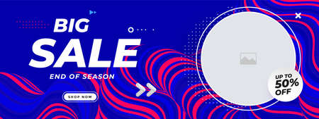 Big sale illustration for social media banner