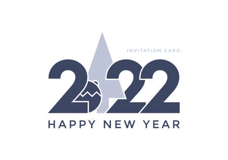 2022 Happy New Year posters set. Christmas cardのイラスト素材