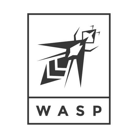 Wasp icon or pictogram isolated. Insect Symbolのイラスト素材