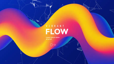 Colorful Abstract fluid wave Modern gradient shapeのイラスト素材