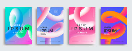 Minimal poster layout with vibrant gradient wave.のイラスト素材
