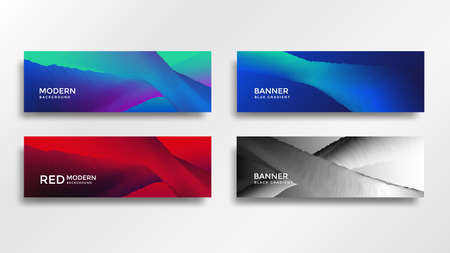 Modern banner design. Futuristic background shapesのイラスト素材