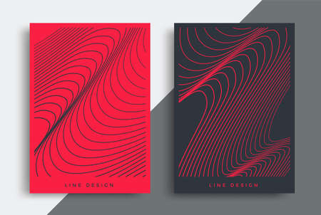 Minimal brochure layout with optical fluid line.のイラスト素材