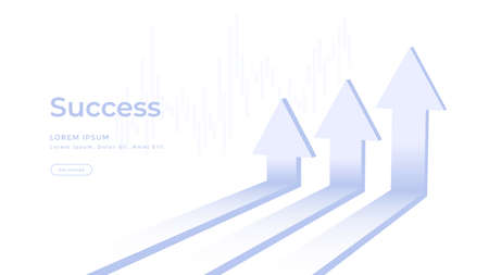 Financial arrow graph. Finance success growthのイラスト素材
