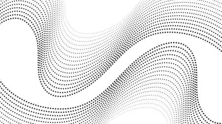 Abstract background with dynamic wave. Dots wavyのイラスト素材
