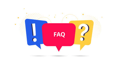Question mark icon with color speech bubblesのイラスト素材