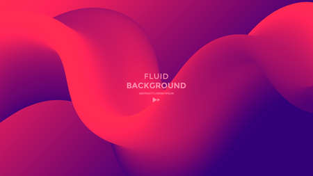 Red and blue fluid wave. Duotone compositions