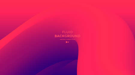 Red and blue fluid wave. Duotone compositionsのイラスト素材