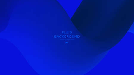 Blue Abstract fluid wave. Modern gradient shapeのイラスト素材