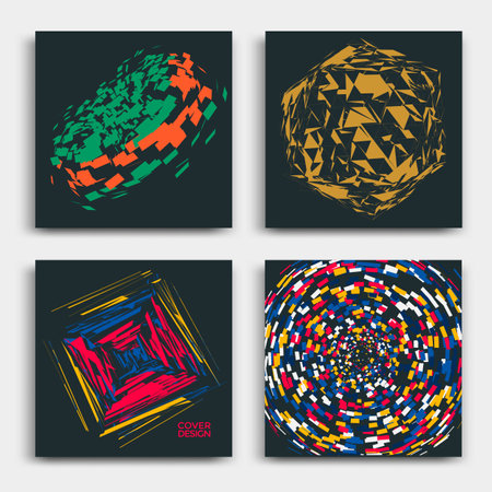 Geometric abstract shapes. Minimal cover designのイラスト素材