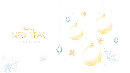 Happy New Year greeting card design.のイラスト素材