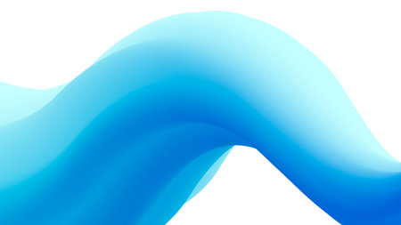 Blue Abstract fluid wave. Modern gradient shapeのイラスト素材