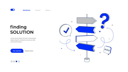 Index or signpost illustration. Finding solution.のイラスト素材