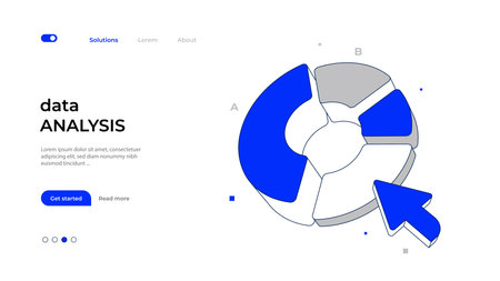 Circle diagram. Financial report chartのイラスト素材
