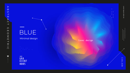 Blue Abstract fluid background. Modern gradientのイラスト素材