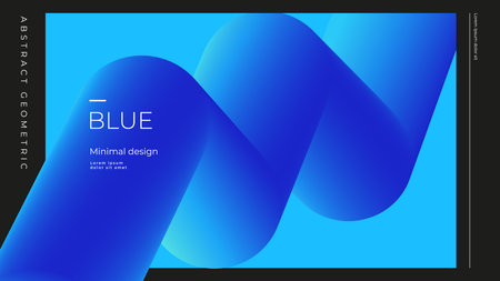 Blue background with gradient wave.のイラスト素材