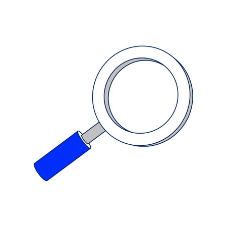 Search Magnifying 3d glass vector icon.のイラスト素材