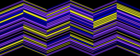 Zigzag stripe pattern with purple and yellow lines