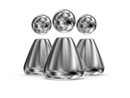 3D rendered image leader concept on white background の写真素材