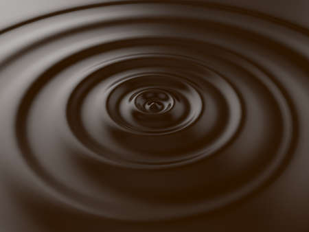 3d render of brown chocolate wave backgroundの写真素材