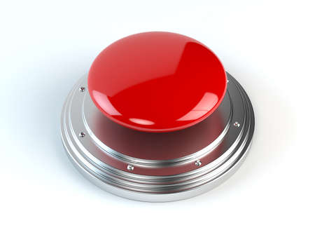 3d render of red alarm buttonの写真素材