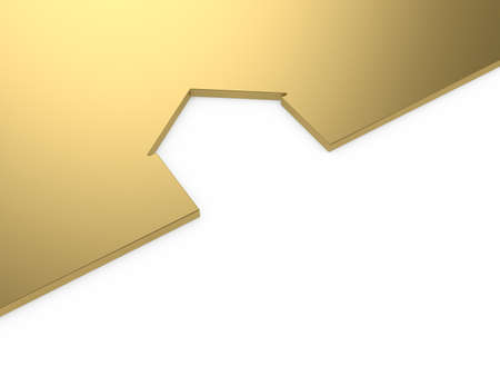 3d render of gold house conceptの写真素材