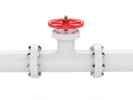 3d render of pipeline on white background の写真素材