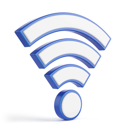 3d render of wifi icon isolated on white background. Wifi conceptの写真素材