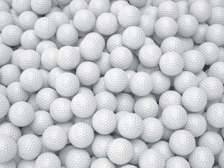 3d render of golf ball background. Sport conceptの写真素材