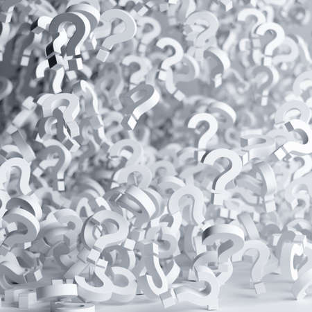 Question marks abstract background. 3d rendering illustrationの写真素材
