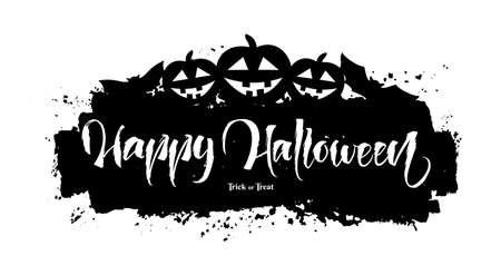 Lettering of Happy Halloween vector background.のイラスト素材