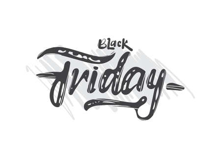 Vector Hand drawn lettering of Black Fridayのイラスト素材
