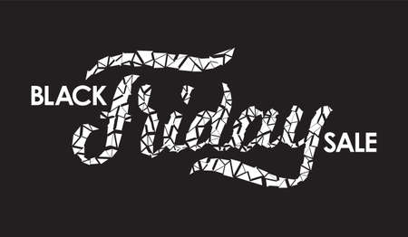 Black Friday Sale. Vector typography designのイラスト素材