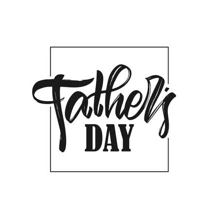Vector illustration: Handwritten typographic lettering of Fathers Day on white background.のイラスト素材