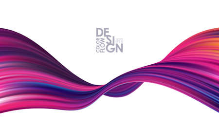 Colorful modern flow background. Abstract wave liquid shape. Trendy art designのイラスト素材