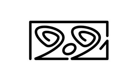 Vector illustration: Number lettering of 2021. Happy New Year.