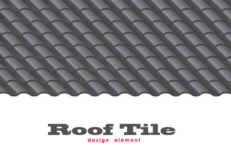 Vector illustration: gray corrugated metal tile element with space for text.のイラスト素材