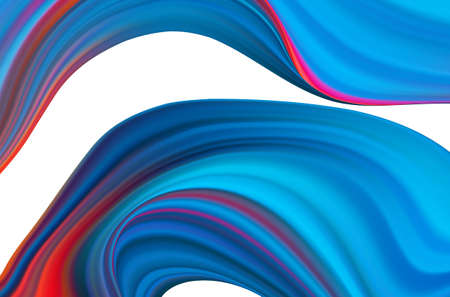 Vector Abstract blue color paint flow background. Modern design.