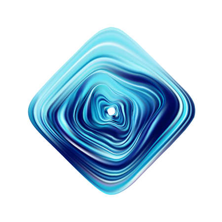 Vector Abstract 3d blue Colored flow shape. Colorful liquid of paint.のイラスト素材