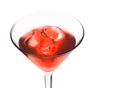 Cosmopolitan - Red Alcoholic Cocktail. Isolated on White Backgroundの写真素材
